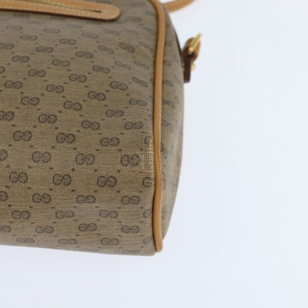Authentic GUCCI Micro GG Supreme Shoulder Bag PVC Beige Gold 007 39 0014 - Picture 6 of 16